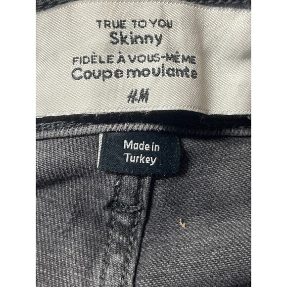 H&M Women's Black High Waisted Button Zip Slim Fit Skinny Denim Jeans Pants Sz S - Picture 4 of 6